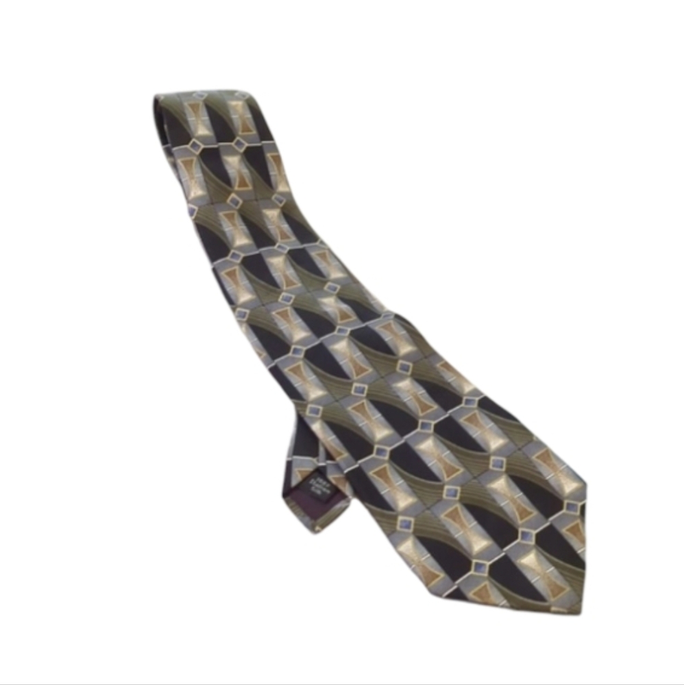 bosa Geometric Pattern tie 100% silk